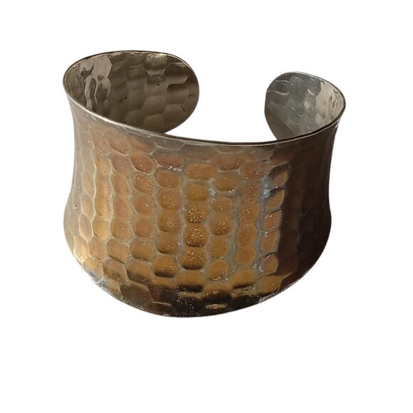 Vintage Gold Tone Bangle Bracelet Cuff Bracelet - Picture 3 of 14